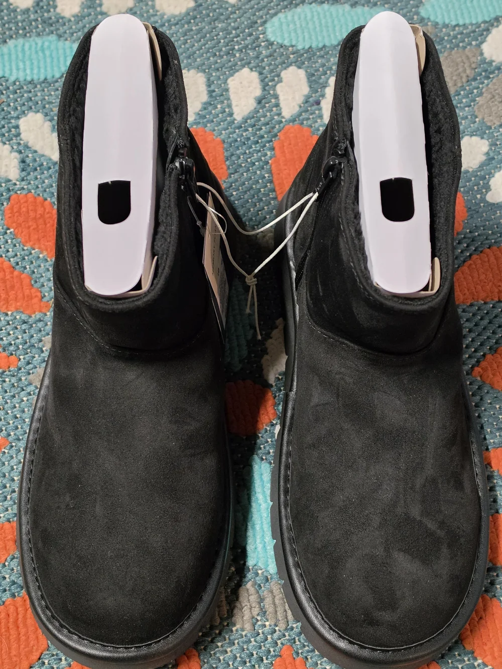 Universal Thread Black Suede-Look Winter Ankle Boots